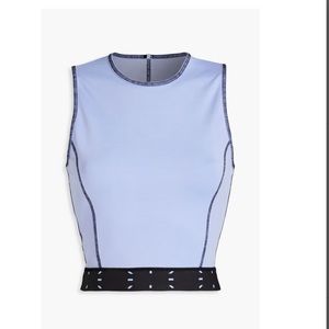 McQ Alexander McQueen Contrast Trim Cropped Top in Lilac
